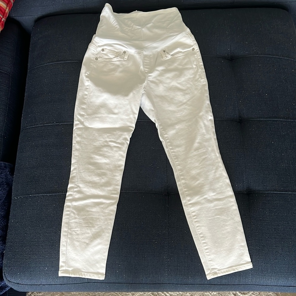 Gap Maternity Skinny Crop Jean, White, 26/2